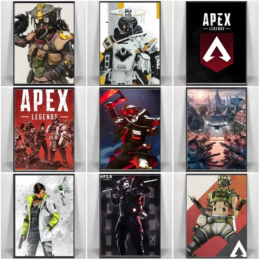 Game A-Apexs Legends Poster Self-adhesive Art Waterproof Paper Sticker Coffee House Bar Room Wall Decor