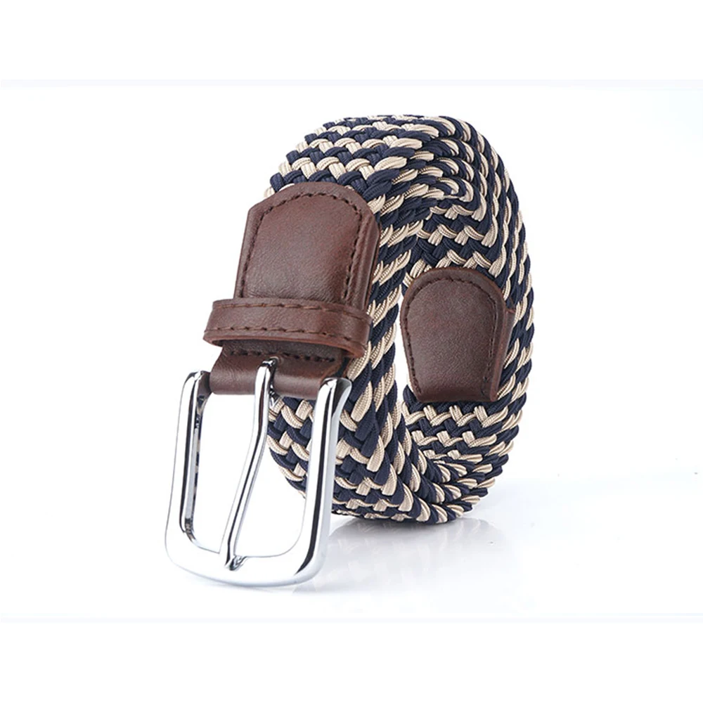 TUSHI Neue männer Nicht-loch Woven Gürtel Elastische Stretch Leinwand Gürtel Weiblichen Koreanischen Stil Vielseitig Student Hosen Denim gürtel Luxus – Detail 17