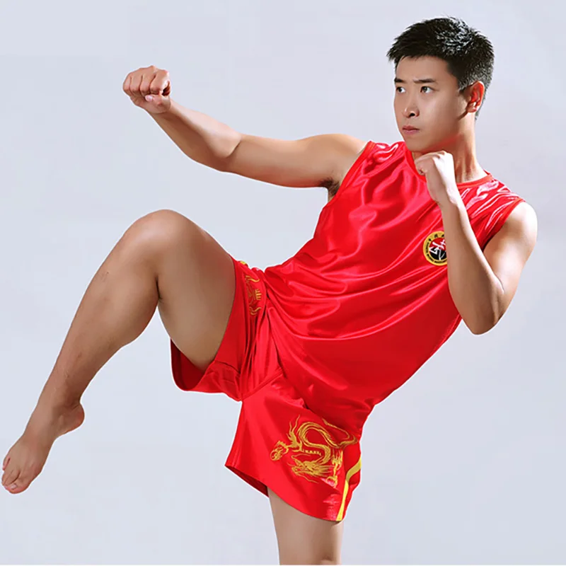 Phoneix Kids Girls Women Sanda Wushu MMA Boxing Short Skirts+T Shirts Martial Arts Muay Thai Uniforms Fight Clothes Outfits DEO