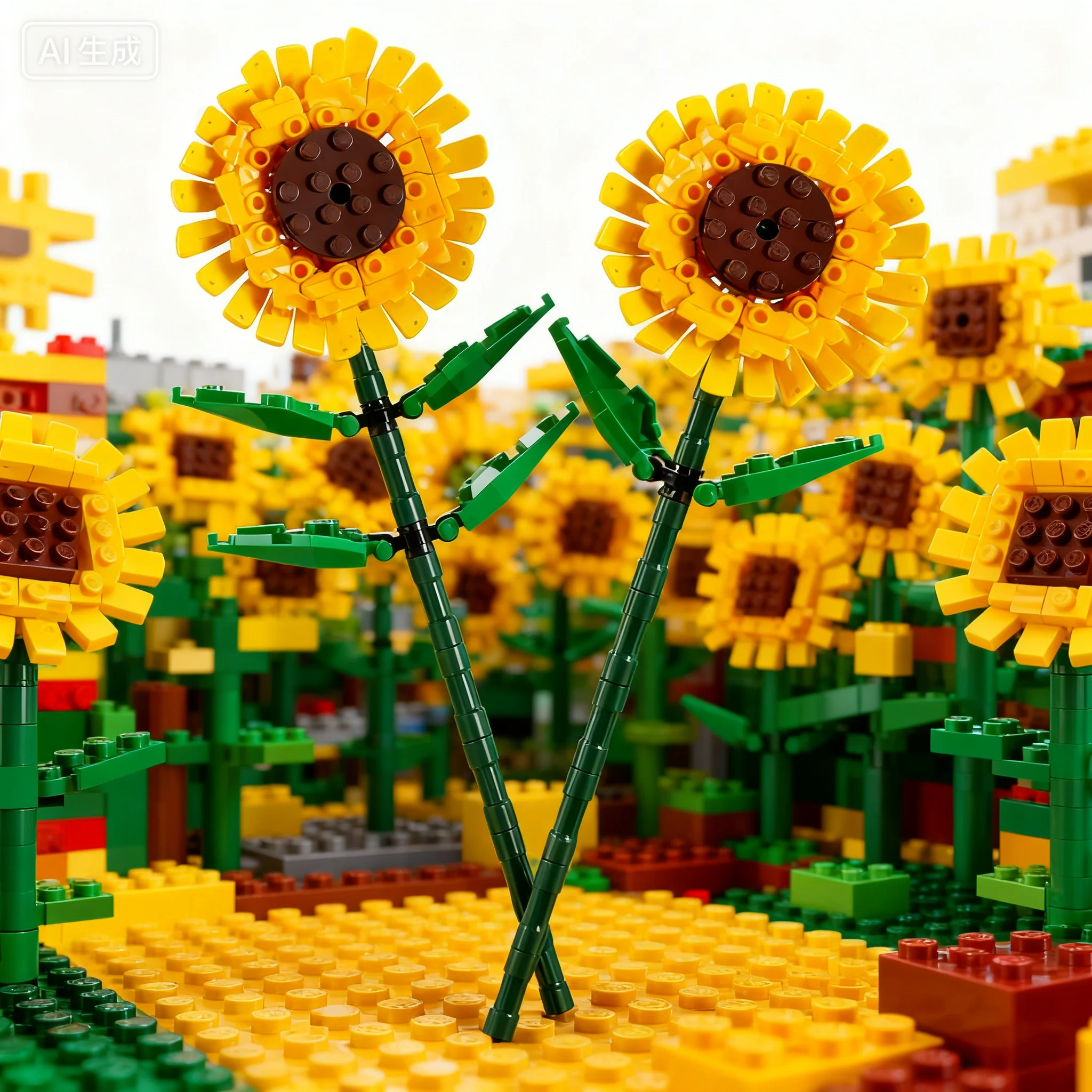 Lego blocos de construção flor plantas série 40524 girassol meninos e meninas quebra-cabeça montagem brinquedo presente