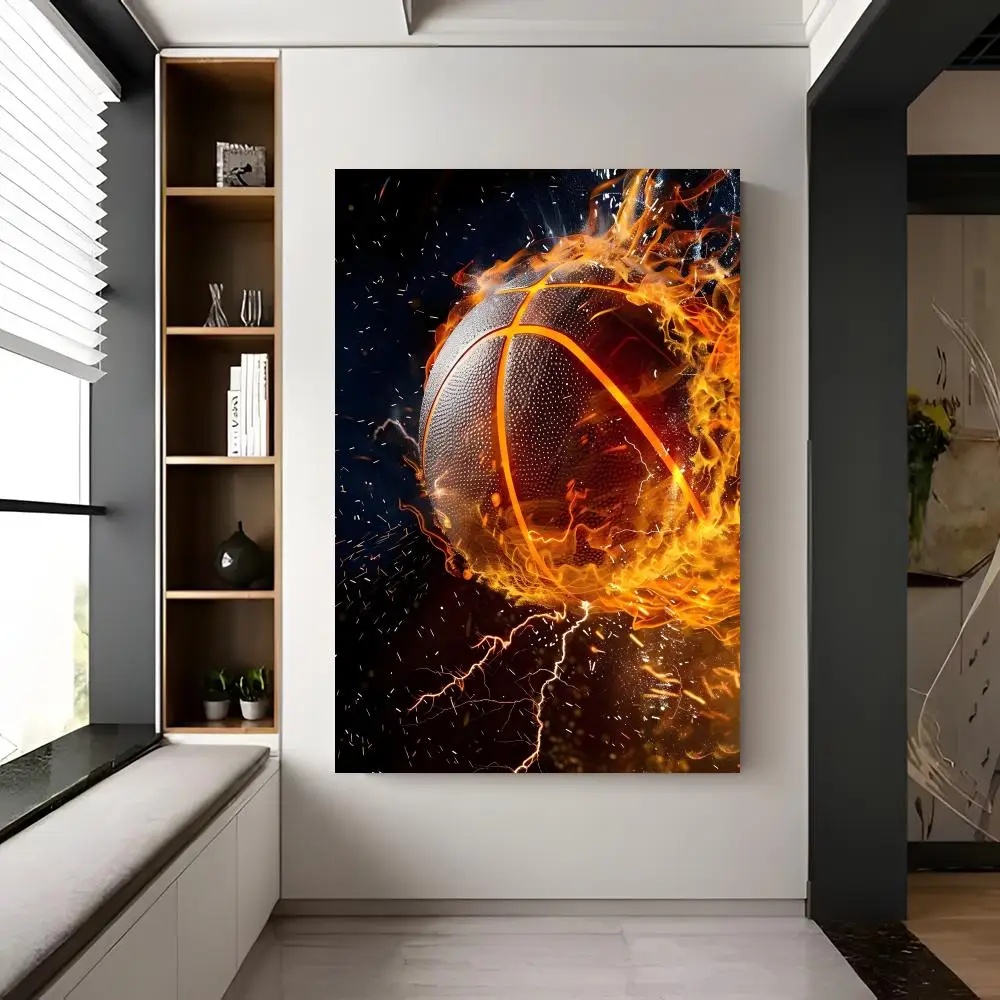 Sports Concept B-basketball Poster Modern Wall Decor Collection for Home Design