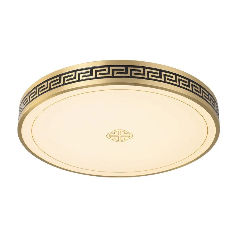 

New Chinese-style all-copper ceiling light bedroom light 2023 new round Chinese style zen restaurant study balcony aisle