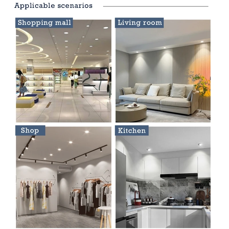 Spot LED Downlight Ceiling AC 110V 220V 5W 9W 12W 15W 18W Spotlight Cold Warm White Round Recessed Lamp LED Spot Light Lighting
