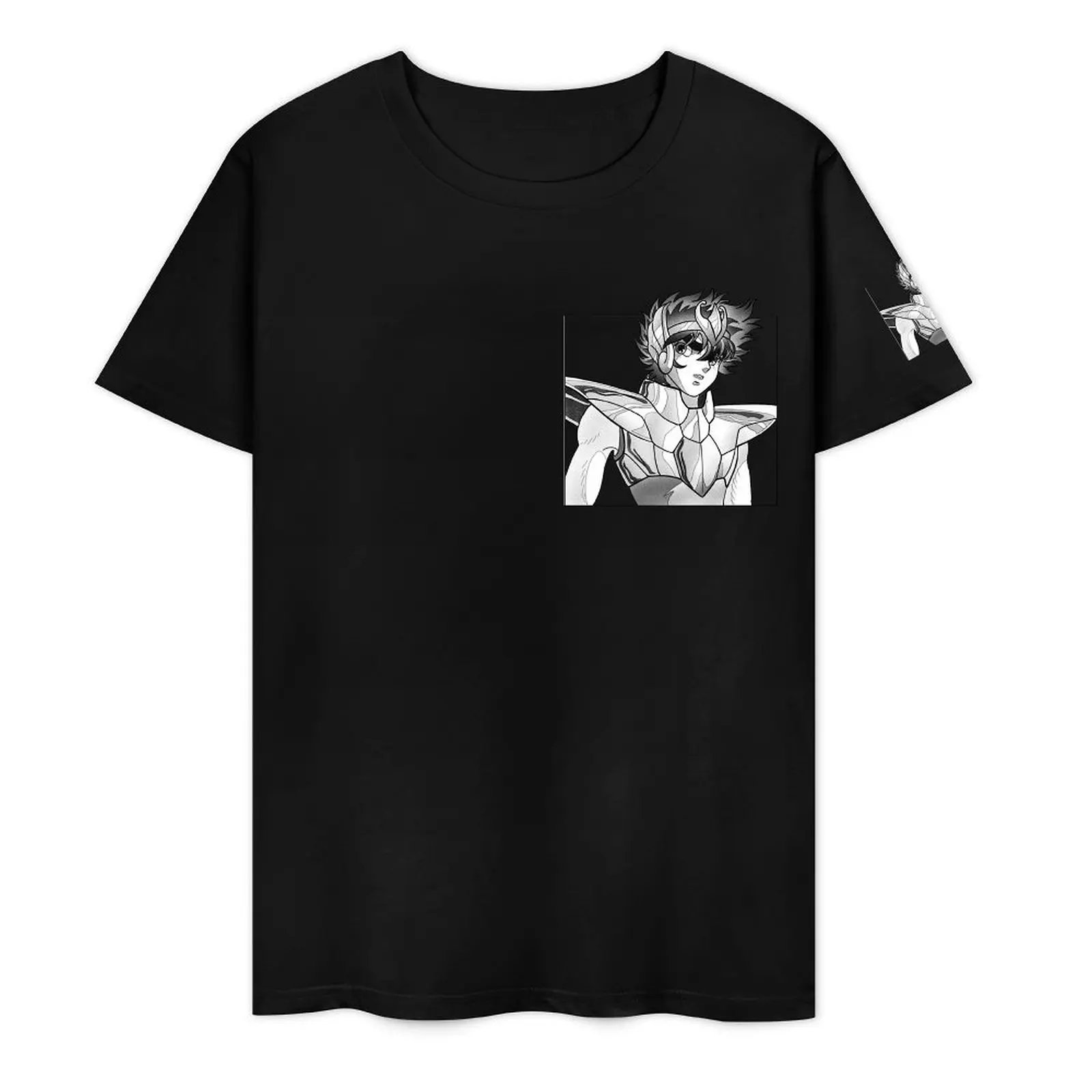 Saint Seiya The Knights Of The Zodiac T-shirt Round Neck Sports Top Tee Graphic Cool Fitness Geek USA Size