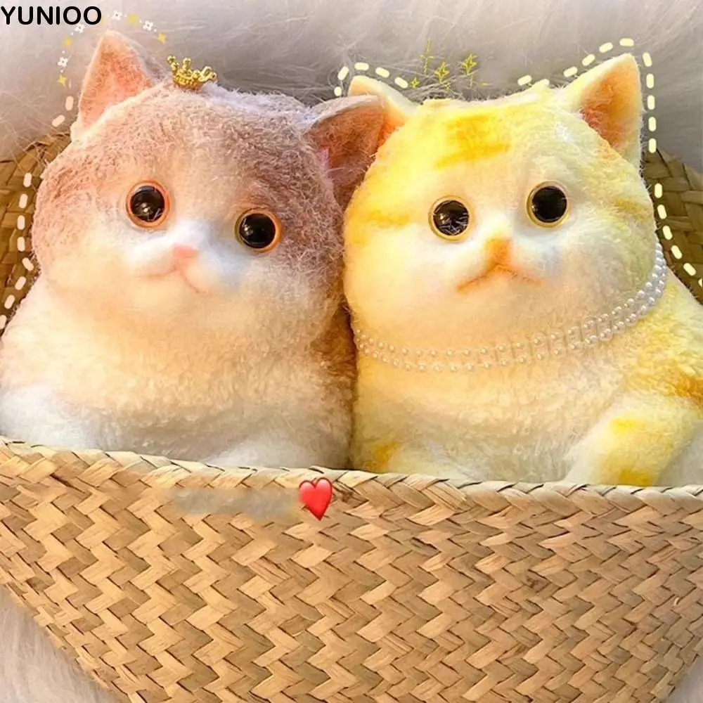 

Slow Rebound Big Cat Doll Squeeze Toy Animal Cartoon Simulation Cat Squeeze Toys Colorful Soft Cat Fidget Toy Mini Ornaments