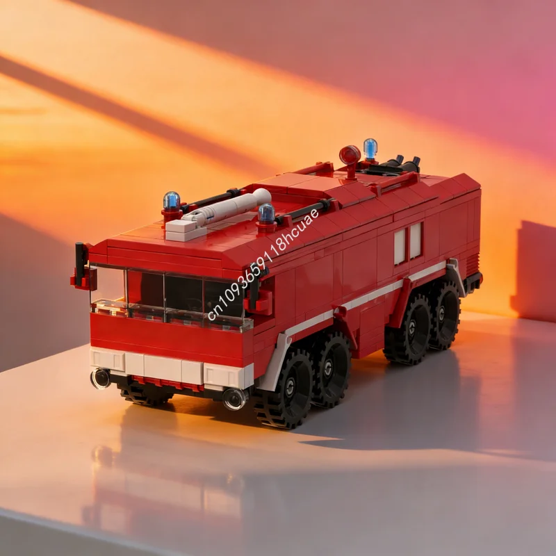 

443 детали MOC Городская пожарная машина (Бундесвер) — конструктор, архитектурная модель, DIY, рождественский подарок, развивающая игрушка