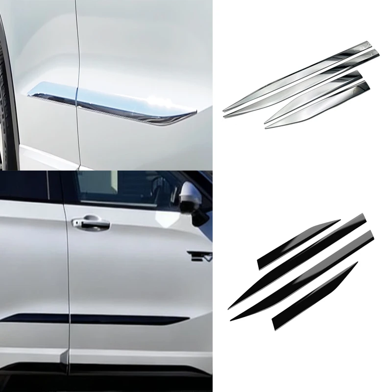 

For Mitsubishi outlander 2022-2026 ABS Black Chrome Body Side Trim Door Protector Auto Modification Body Side Molding Door Trim