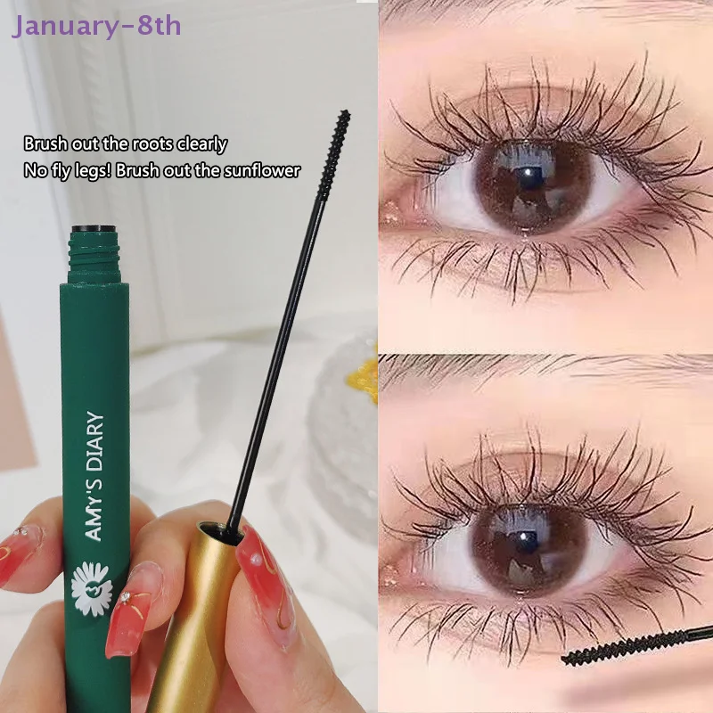 1Pcs Waterproof Mascara Black Brown Ultra-fine Small Brush Head Eyelash Extension Makeup Lengthen Natural Lashes Korean Cosmetic