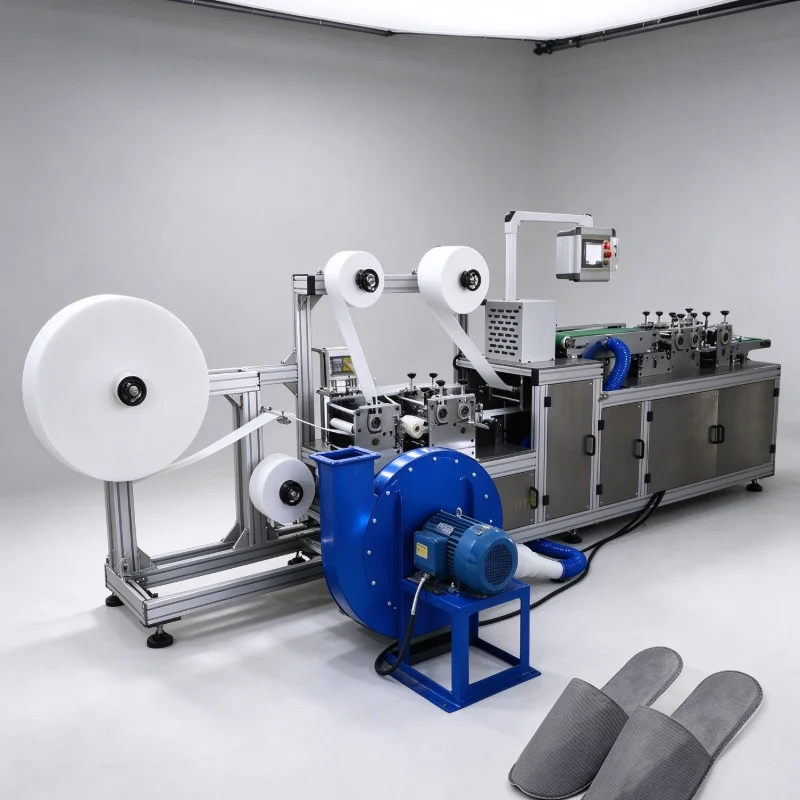 Full Auto Disposable Non‑woven Slipper Making Machine Hotel Guest Amenity Slipper Manufacturing Machinery for Medium‑scale Plant