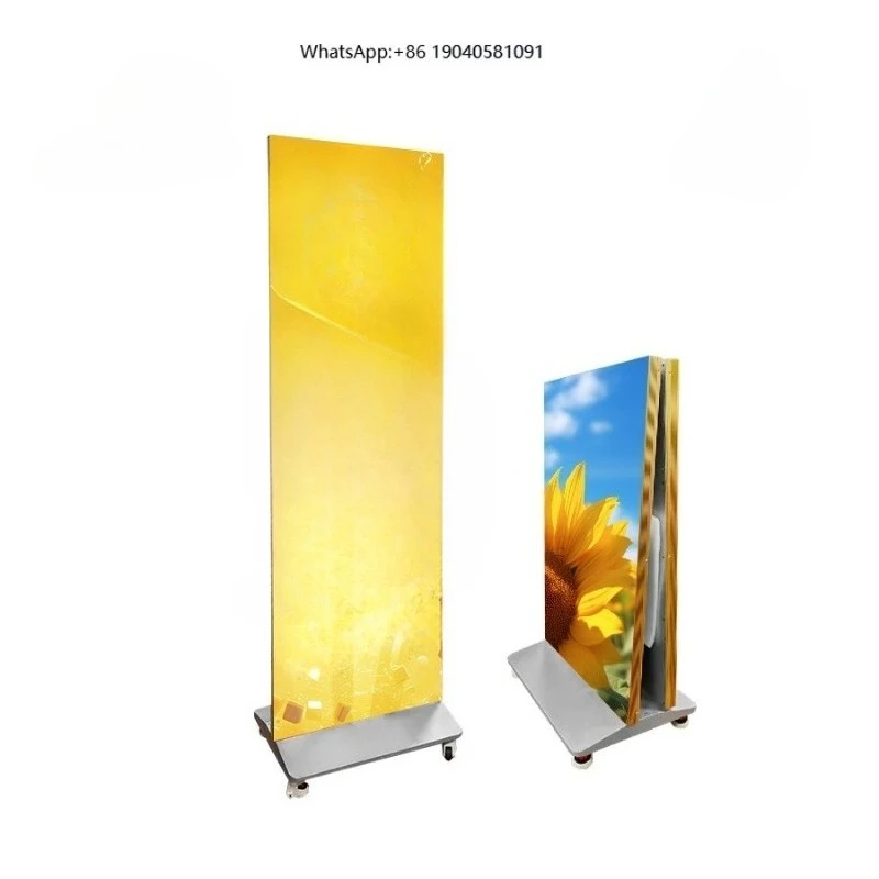 Portable Indoor Vertical Poster LED Display Advertising Machine Full HD P1.5 P1.8 P2 P2.5 LED Panel IP65 Rated for Elevator Use