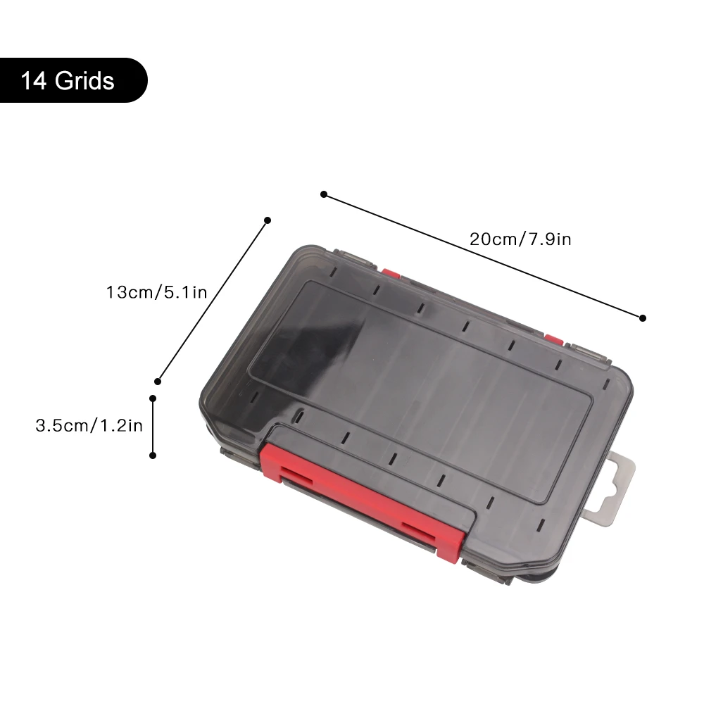 Fishing Case Double Sided Fishing Lure Box Case Squid Jig Minnows Bait Fishing Tackle Box Storage Case Container