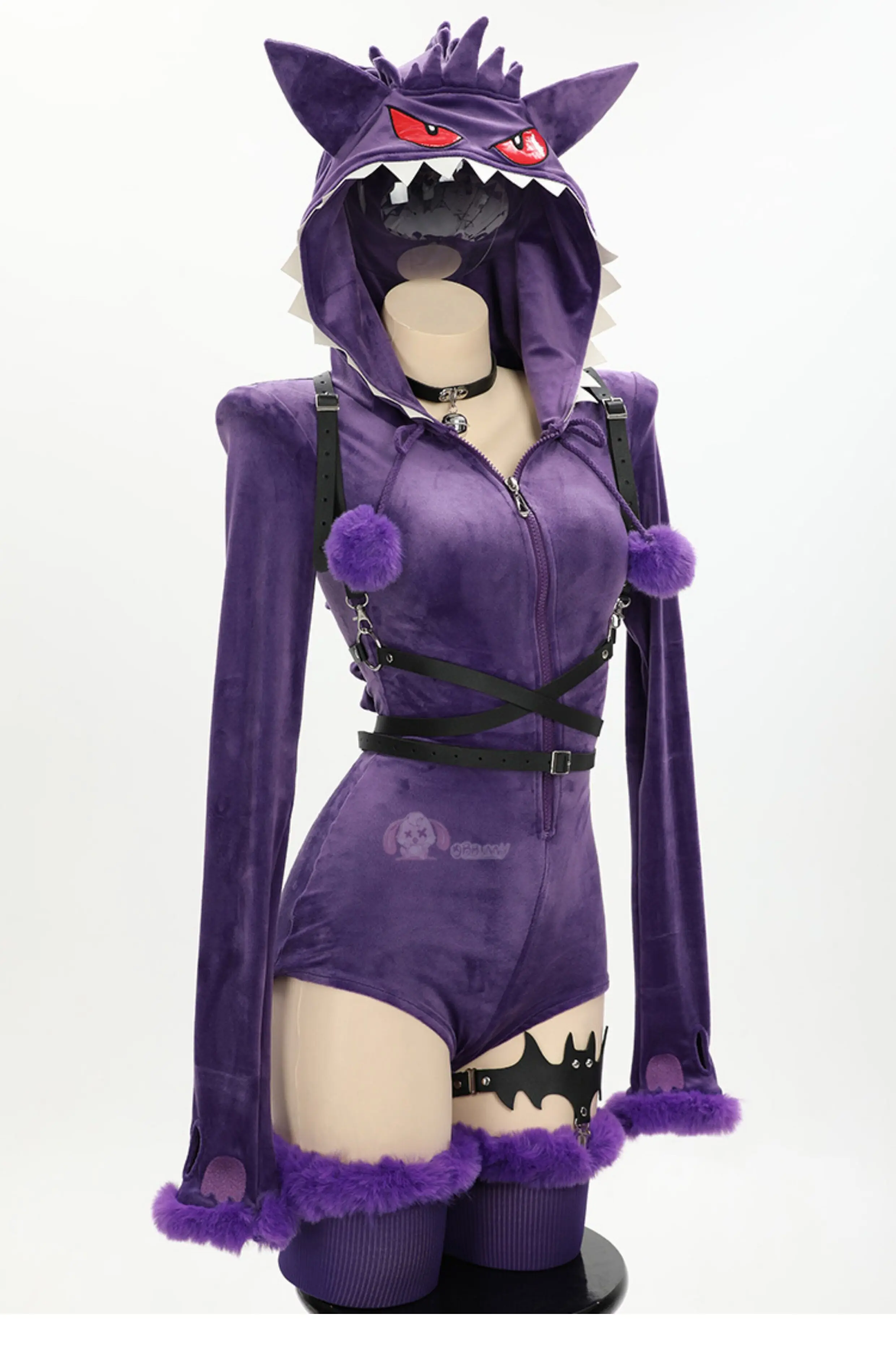 

LEGENDS Z-A Gengar Cosplay Costume Purple Plush Little Devil Full Set Cute Anime Game Girls Cos Role Play Outfit HCos