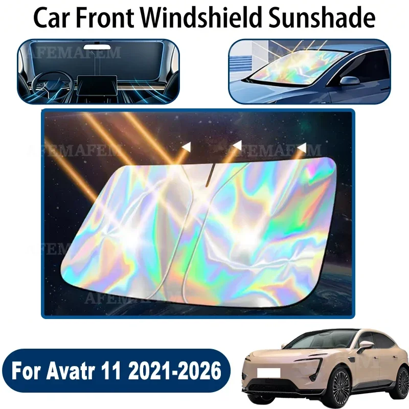 Foldable UV Reflective Windshield Sun Shade For Avatr 11 2021-2026 Front Cover