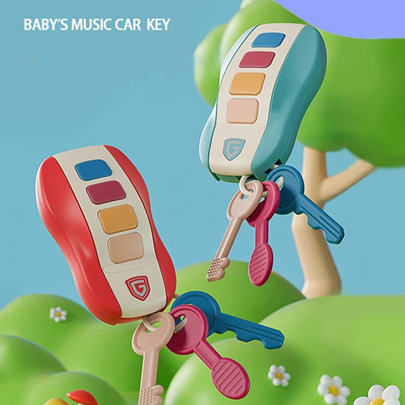 Kinderen doen alsof rollenspel speelgoed; Muzikale autosleutelsimulatie; Educatief babyspeelgoed, perfect voor kindercadeau