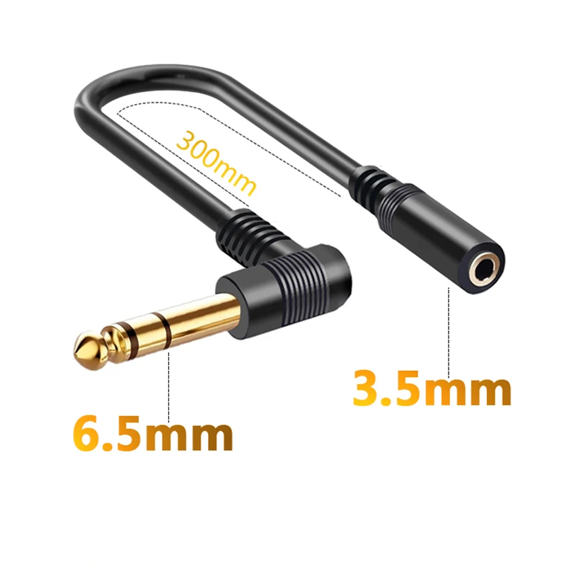 

1/4 6.35mm To 1/8 3.5mm TRS Stereo Jack Headphone Adapter Audio Cable for Amplifier Guitar Keyboard Piano Home Theater Mixer