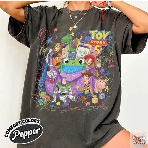 Toy Story 5 Movie Cartoon T-Shirt Men Women Summer 100 Cotton Clothing Oversize High Quality Short Sleeved Top Streetwear Unisex