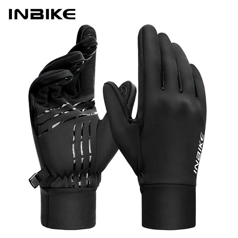 INBIKE Touch Screen Warm Cycling Gloves Outdoor Cycling Bicycle Waterproof Winter Mountain Bike Windproof Anti-slip