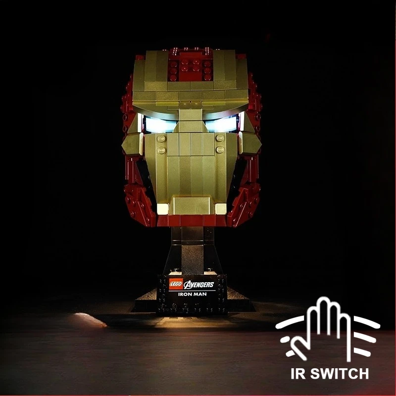 

No Model LED Lighting Set Suitable for LEGO Iron Man Helmet 76165(Not Include Building Blocks)