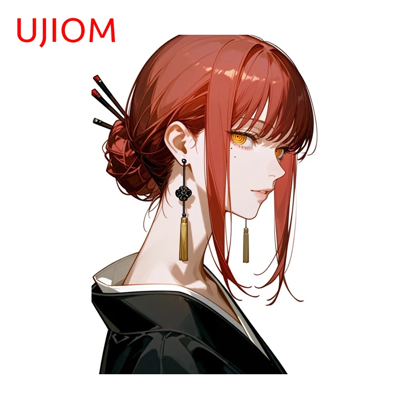 UJIOM Makima Japanese Style Character Graffiti Wall Sticker Exquisite Unique Scratch Proof Decal Surfboard Skateboard Decor