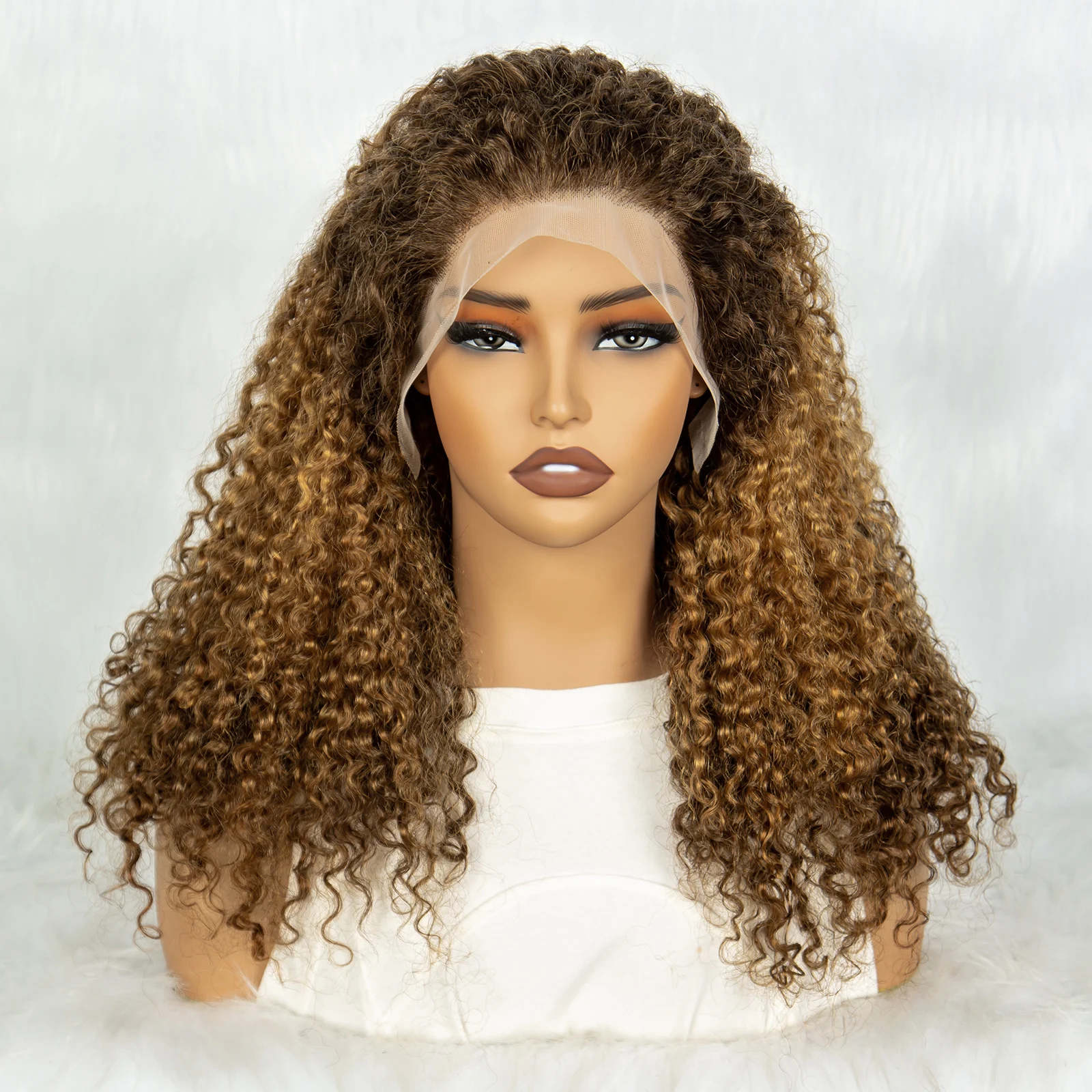 Double Drawn 12A Hair 300% Density burmese Curly Hair Wig Human Hair Wig Kinky Curly 13x4 Lace Front Frontal Wigs for Women