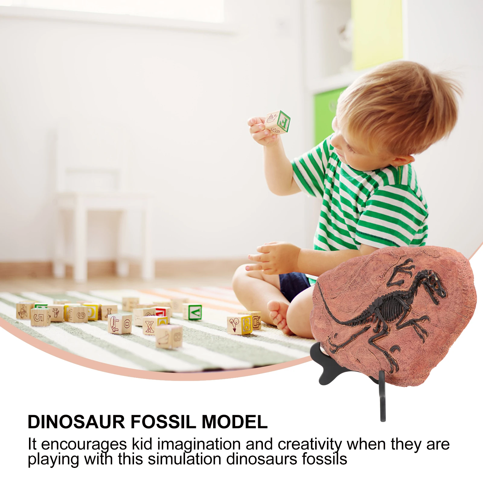 

1pc Simulation Dinosaur Desktop Ornament Decor Creative Educational For Kids Adornment Chocolate Color