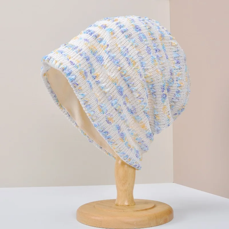 Summer Breathable Mesh Lining Sleep Cap Women Indoor Air Conditioning Hat Cool