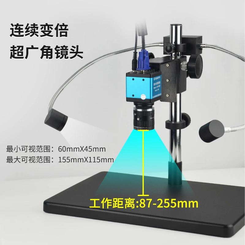 กล้องจุลทรรศน์ CCD วิดีโออิเล็กทรอนิกส์ความละเอียดสูงมุมมองภาพกว้างกล้องอุตสาหกรรมดิจิตอล VGA พื้นที่กว้างสำหรับ GP-350D