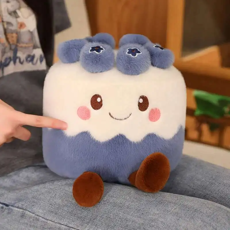 Divertenti giocattoli di peluche torta crema farcita frutta mango cioccolato torta di fragole bambola morbida gioco per bambini oggetti di scena arredamento della camera regalo carino