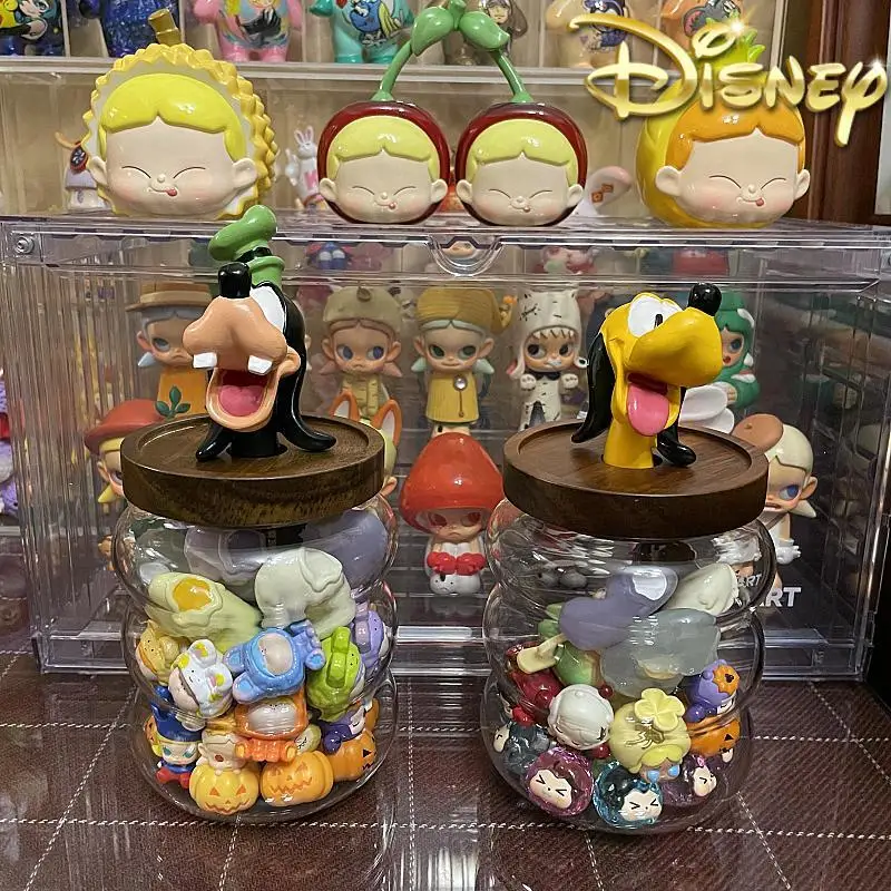 Disney Goofy Pluto Goofy Glass Jar Food Cartoon Storage Box Creative Glass Jar Kitchen Supplies Kawaii Living Goods Storage Gift