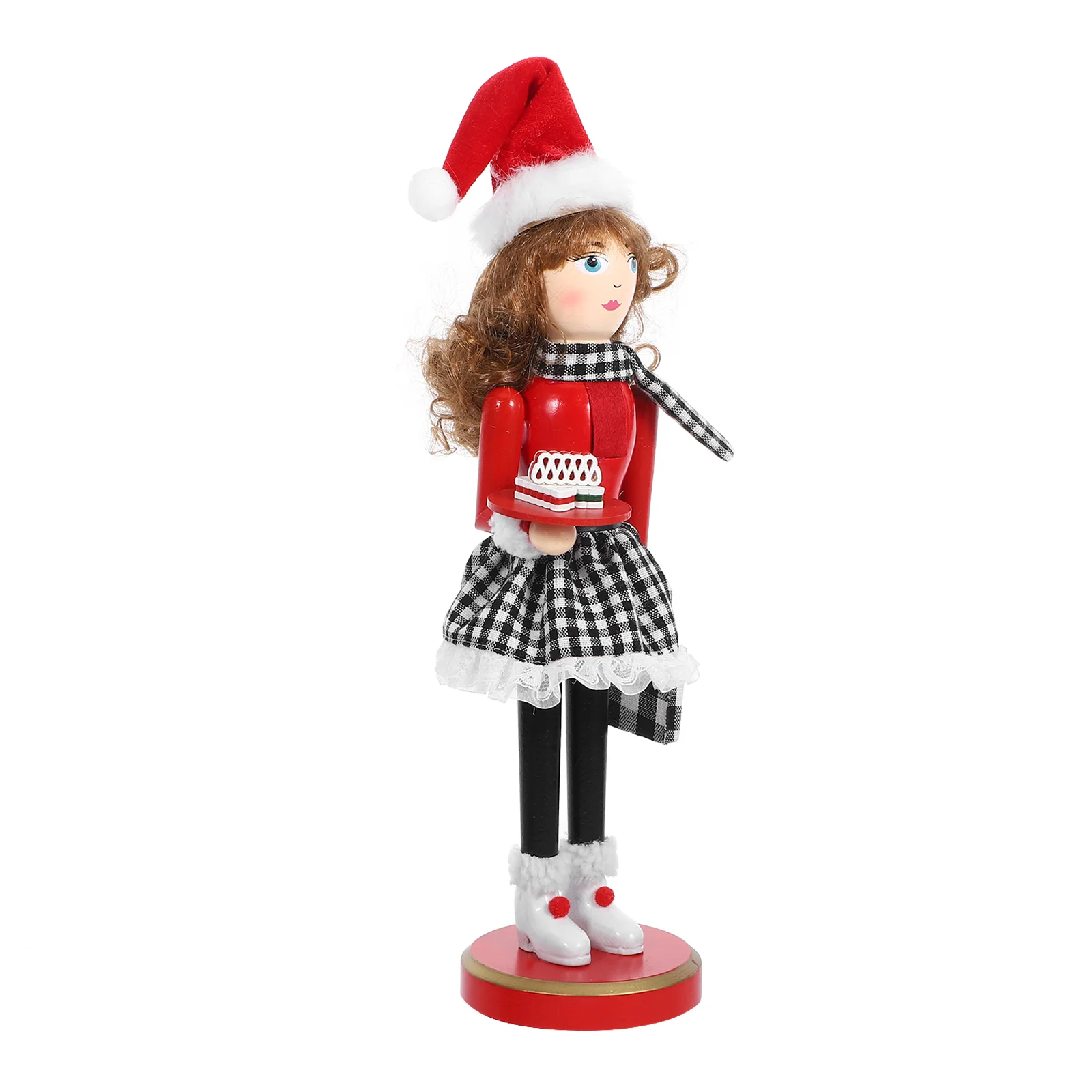 

Nutcracker Christmas Decorations Wooden Decorate Unique Nutcrackers Ornament Desktop Xmas Table Woman