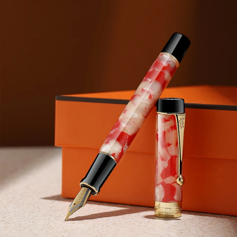 Jinhao 100 Centennial Resin Gold Ball Clip Fountain Pen F 0.5mm Nib office business Christmas gifts School Supplies Stationery