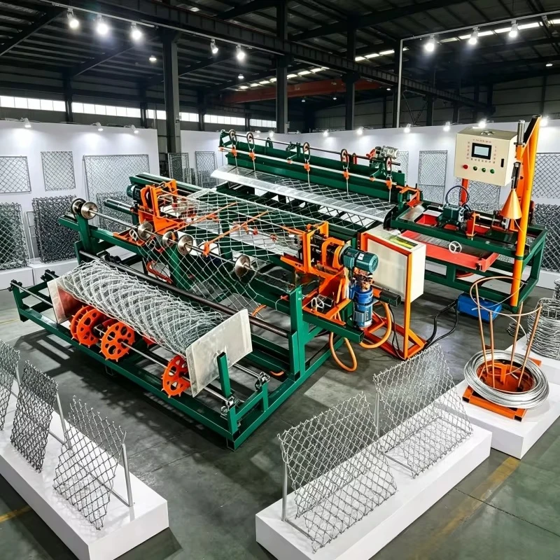 High Speed Single/Double Wire Chain Link Fence Machine, Automatic Diamond Mesh Making Machine for Sports/ Farm Fencing