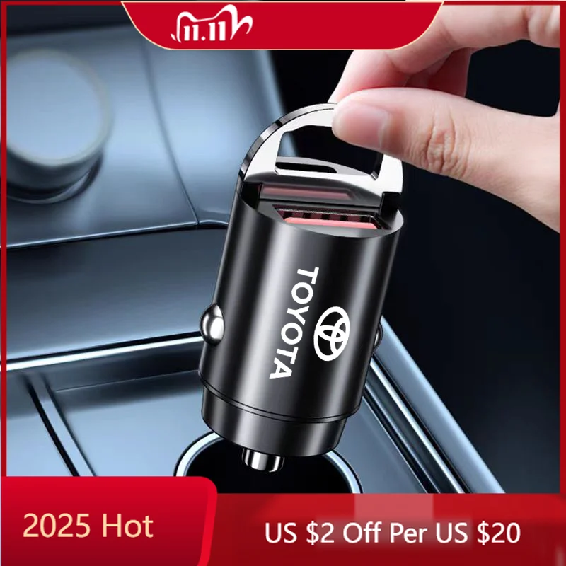 

Fot Toyota 2026, новые колпачки-концентраторы, автомобильное быстрое зарядное устройство, порты USB Type-C, адаптер питания, аксессуары для Toyota Corolla Yaris Aygo Prius Cam