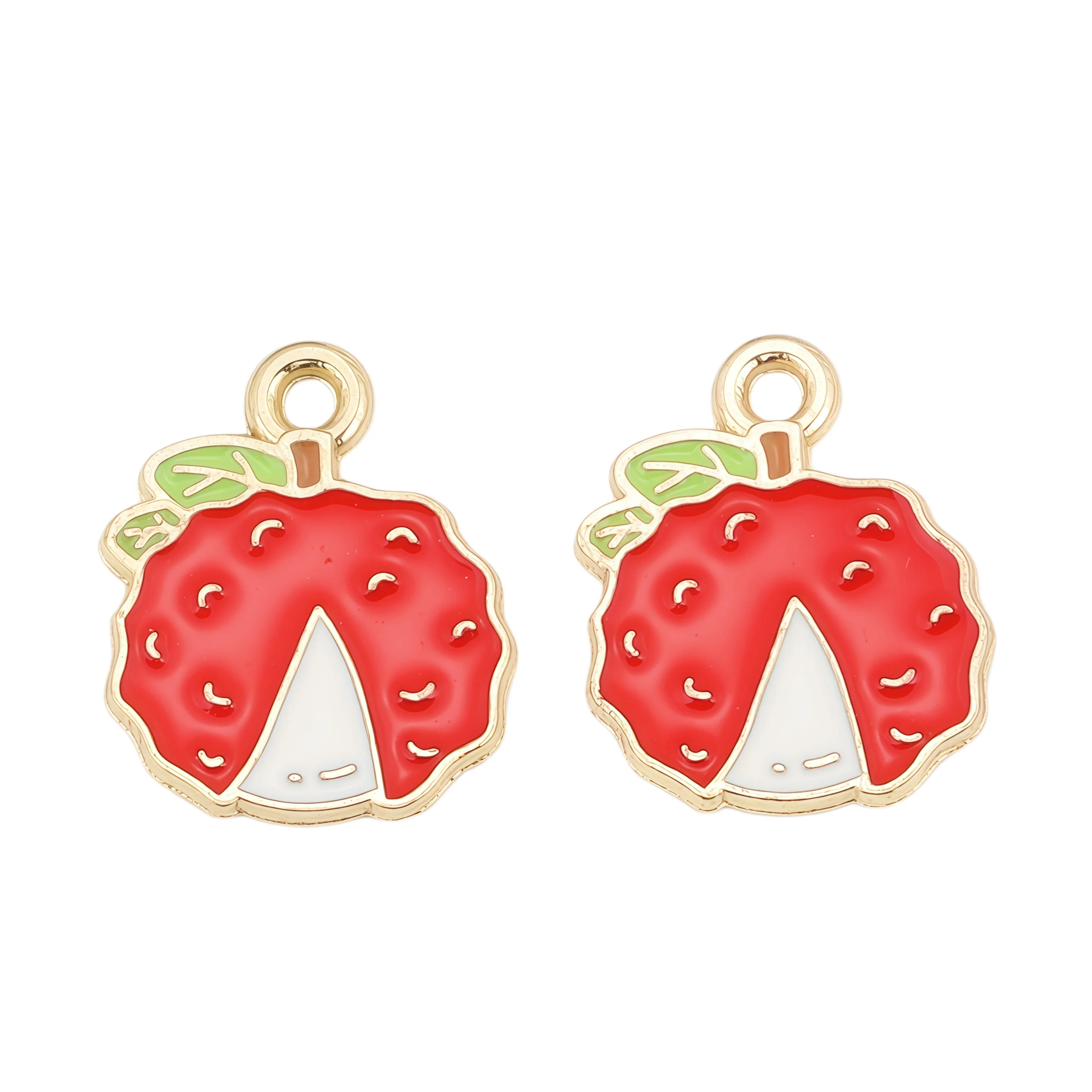 15pcs Colorful Summer Fruit Charms Alloy Enamel Avocado Papaya Dragon Fruit Pendants DIY Jewelry Findings Accessories Wholesale
