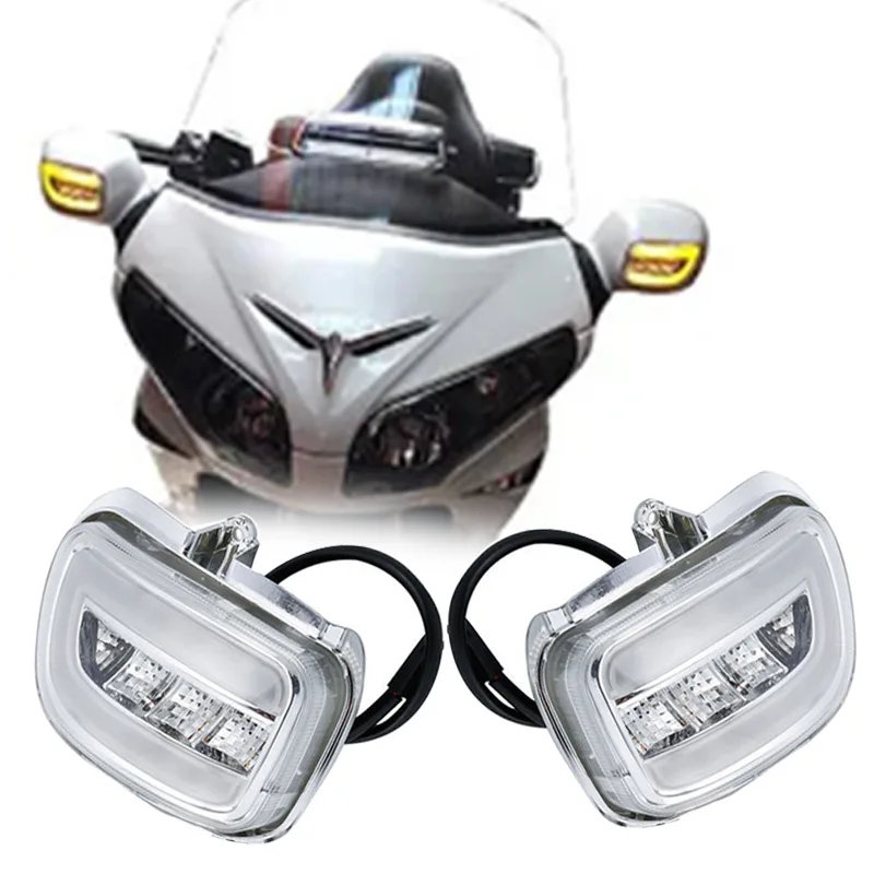 Motorcycle Front LED Turn Signals For Honda Goldwing GL1800 2001-2017 F6B 2013-2017 2016 2015 2014 clear/orange/smoke