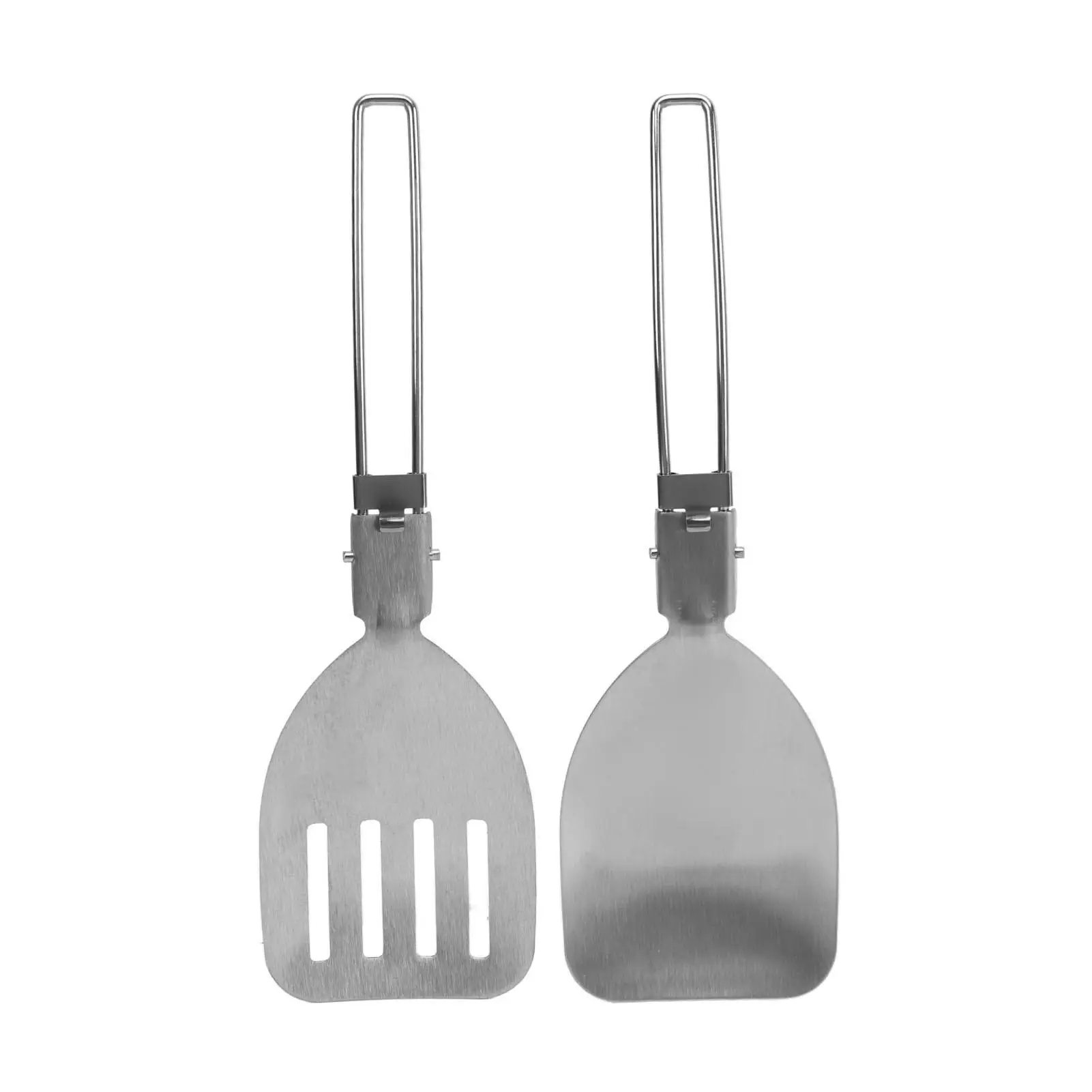 Lightweight 304 Stainless Steel Folding Spatula - Stain Resistant Portable Metal Tool for rice & for outdoor Cooking