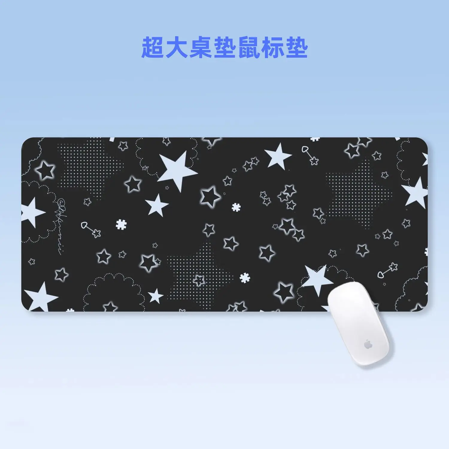 Leather Mouse Pad Sweet Anime Girl Wave Point Angel Wings Star XXL E-sports Game Keyboard Student Dormitory Desktop Decoration