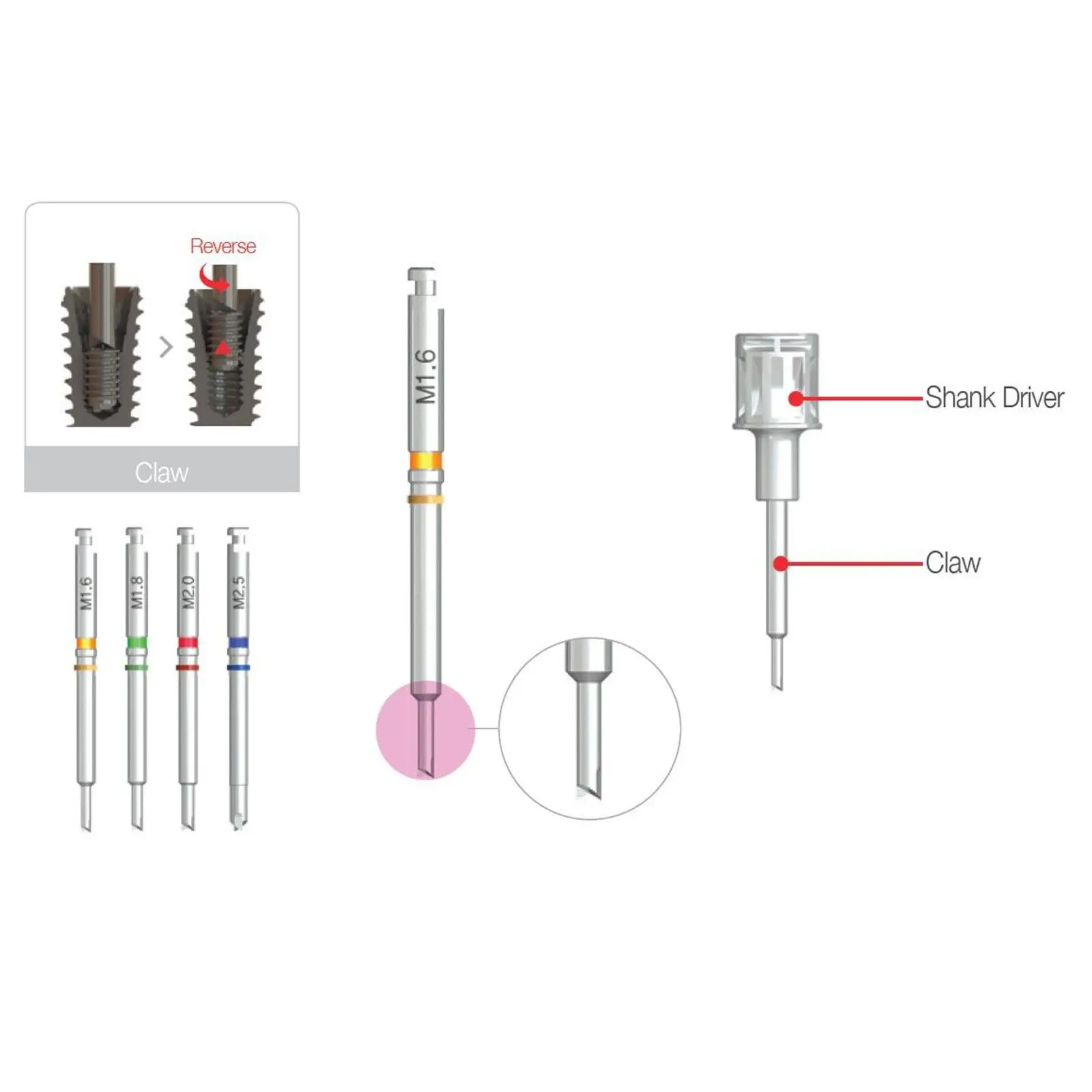 

Implant Broken Screw Remover Neobiotech SR Reverse Drill Claw Perfect Guide Hand Driver