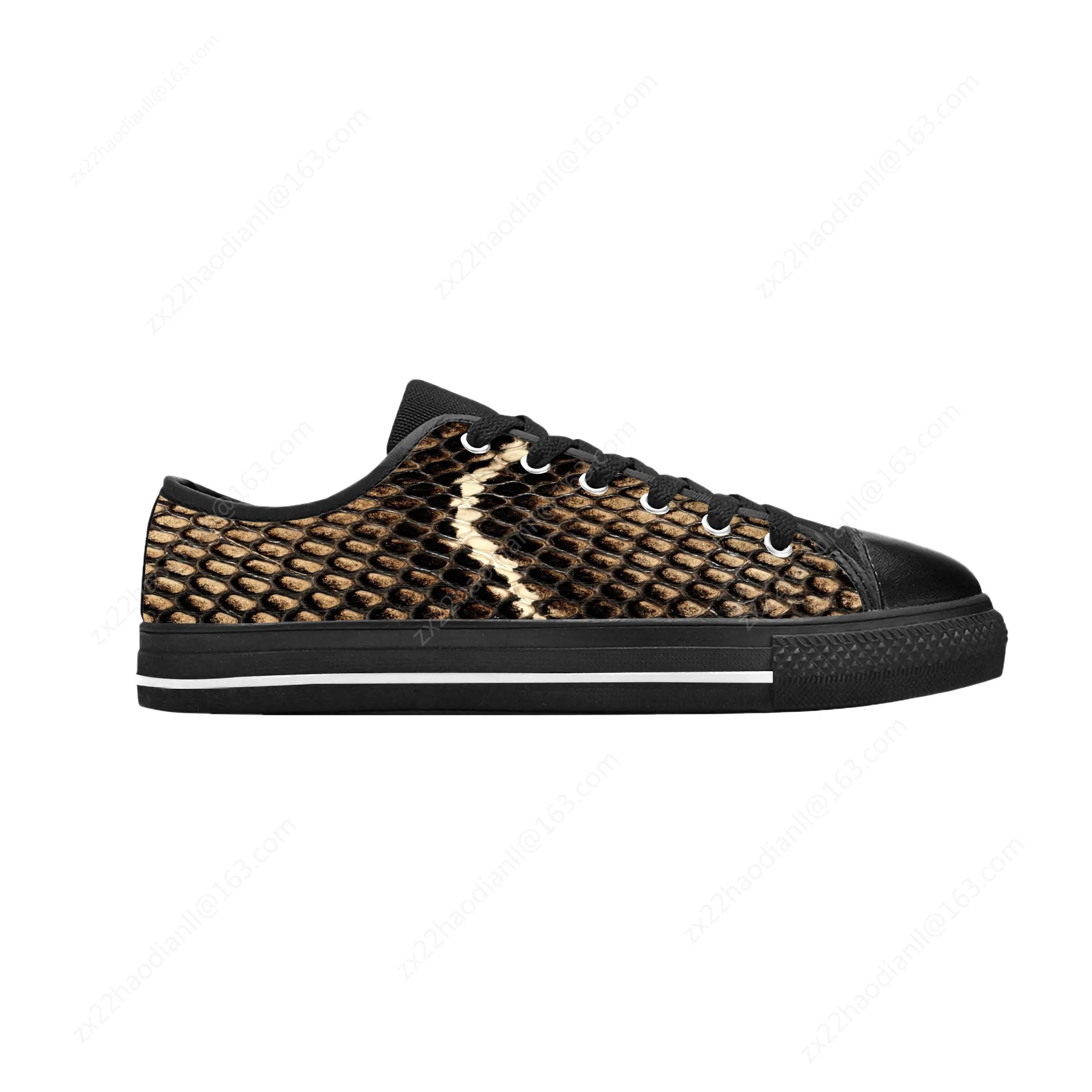 Snake Skin Scales Snakeskin Print Pattern Fashion Casual Cloth Shoes Low Top Comfortable Breathable 3D Print Men Women Sneakers