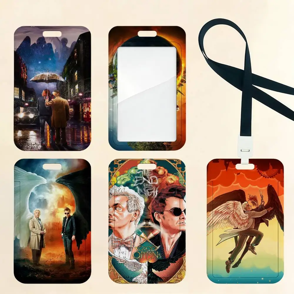 

Держатель для карт TV Good Omens: для банковских карт, студенческих билетов, пропусков в метро, рабочих разрешений, бейджей, карт доступа к дверям