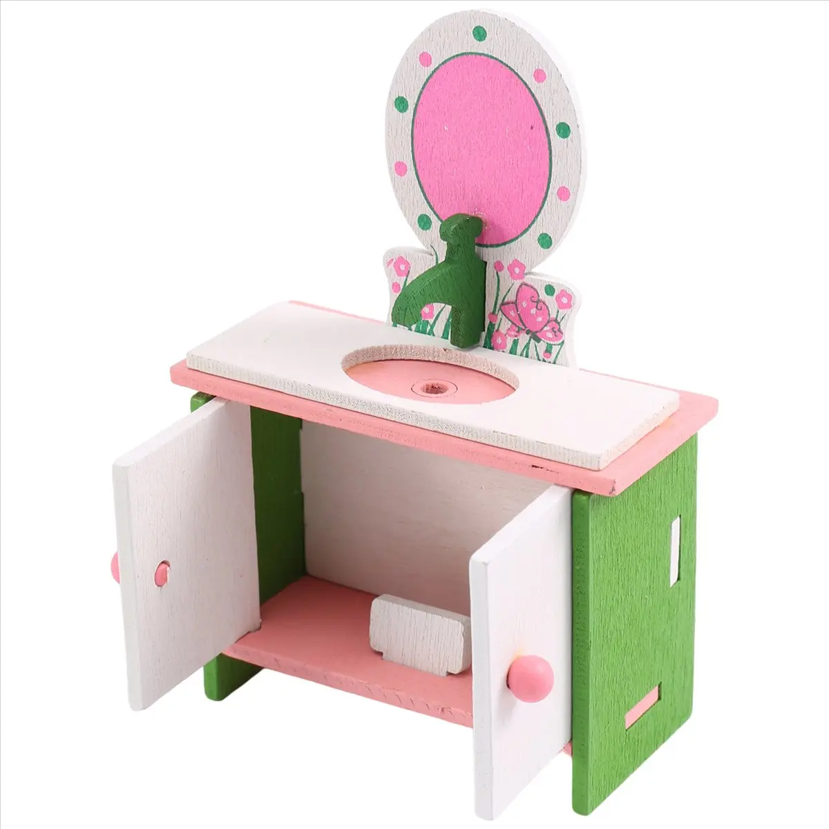 【Buy New】4 Set Wooden Dollhouse Miniature Furniture Puzzle Model Children Kids Toys