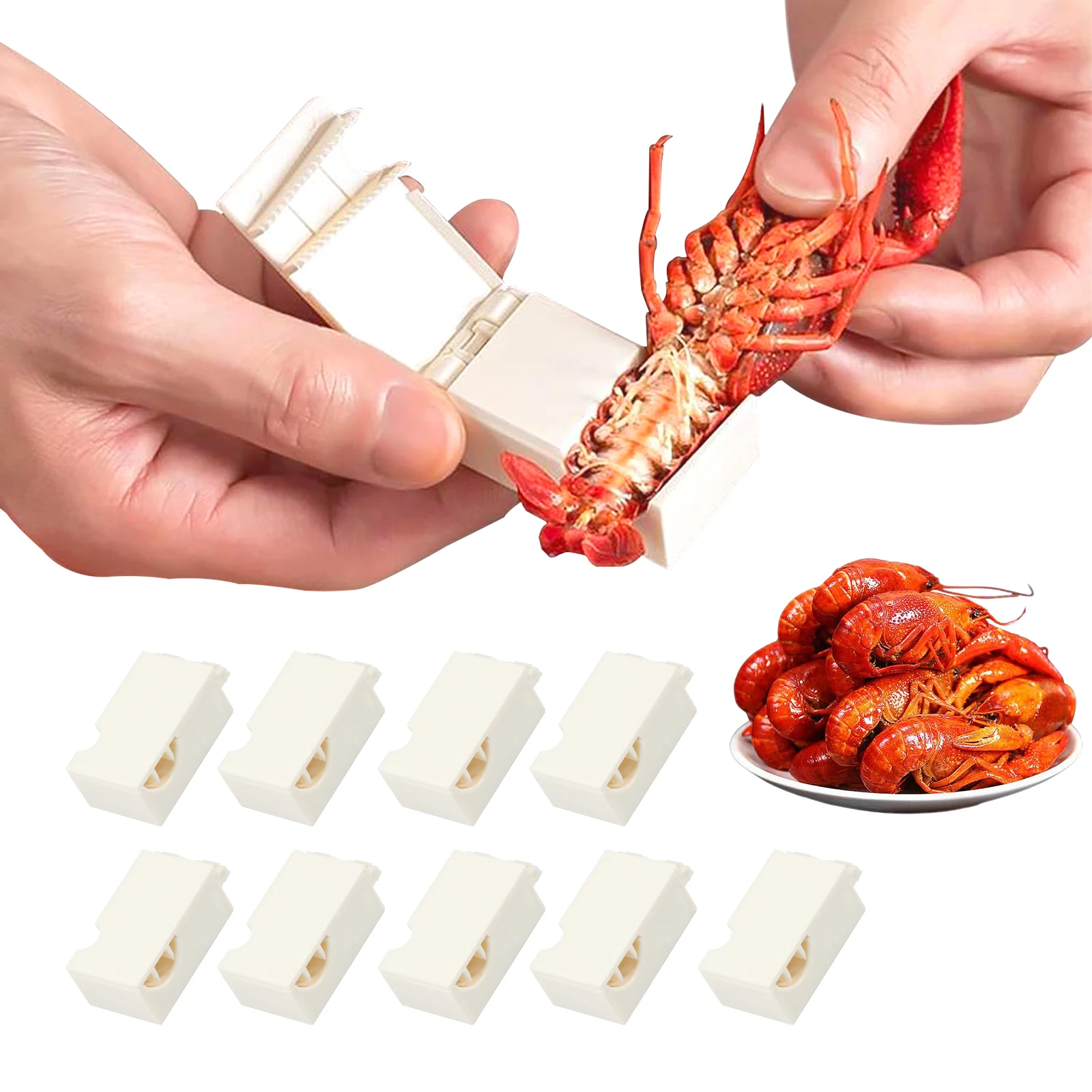 

10 шт. овощечистка для раков, портативная раковка, легкая раковка, эффективный инструмент для раков, ручной инструмент для раков