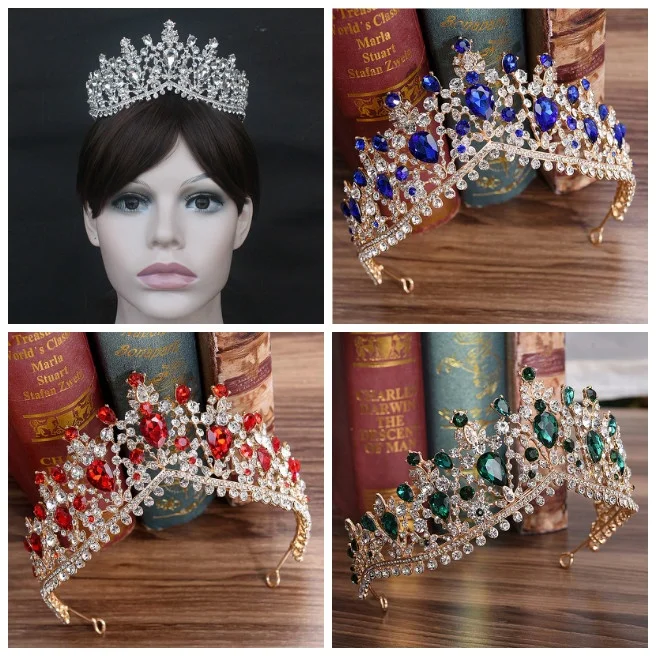 

Bridal Tiaras Wedding Hair Accessories Shining Rhinestones Bride Crown Wedding Luxurious Bride Fashion Diadem