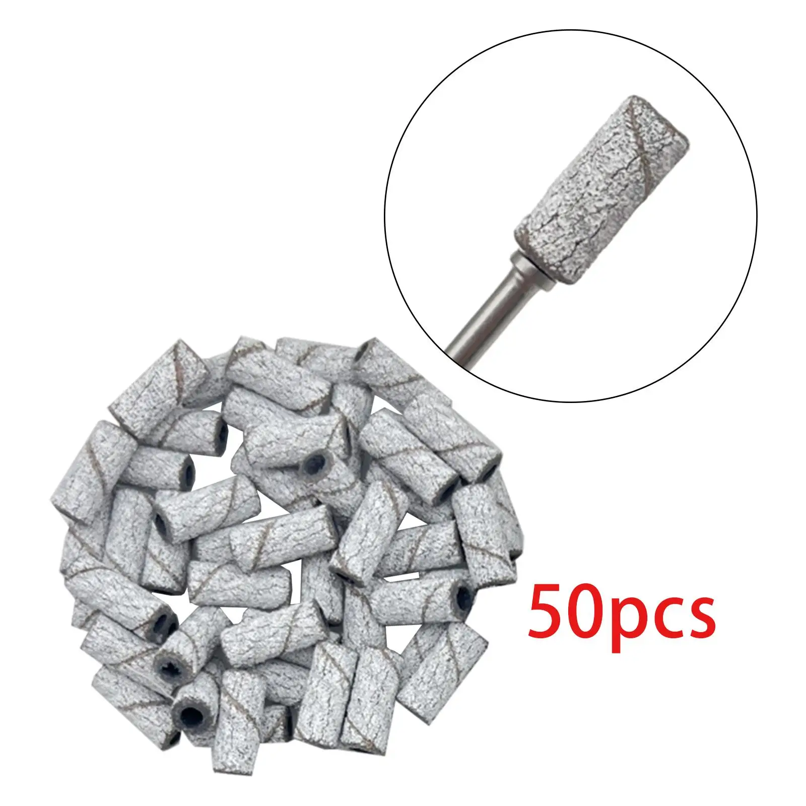 50 قطعة مسمار الرملي العصابات هلام البولندية مانيكير مزيل ملحق دائم مانيكير أداة ملحق ل 3.1 مللي متر ملف آلة الفتيات #5