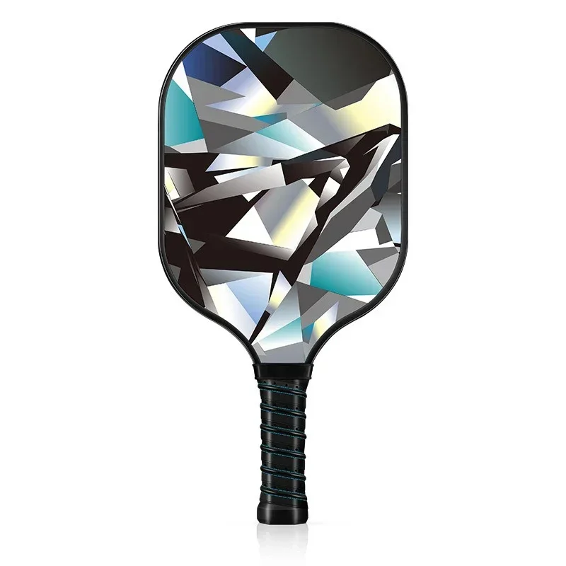 Glass Fibre Pickball Tennis Racketts Honeycomb Core PVC Edge Protection Strip Pore PU Soft Grip UV True Color Printing