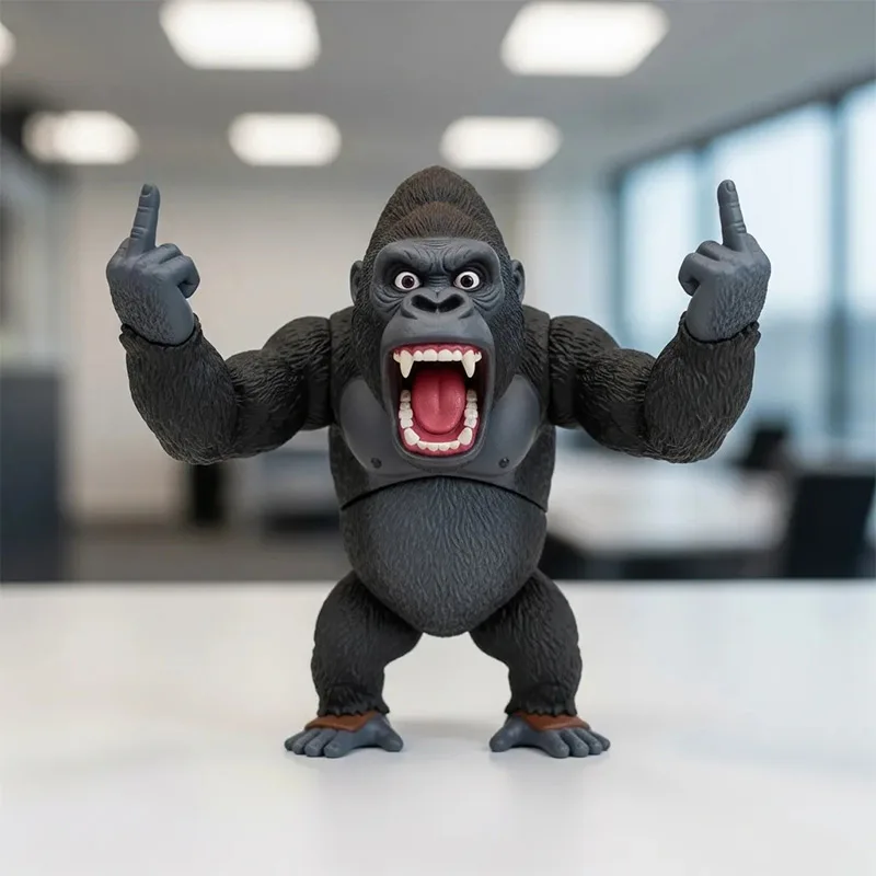 Angry Middle Finger Animal Statue Ornament Angry Banana Gang Craft Sculpture Home Office Desktop Ornament Funny Surprise Gift