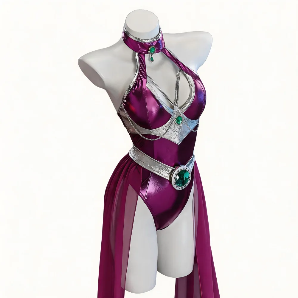 Game Interstellar Mars Purple Tight Leather Bodysuit Transform Into Battle Uniform Halloween Cosplay Costume For Women Carnival
