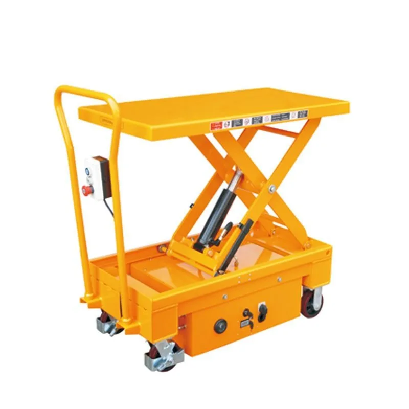 Electric hydraulic platform car, mobile hand push lifting platform