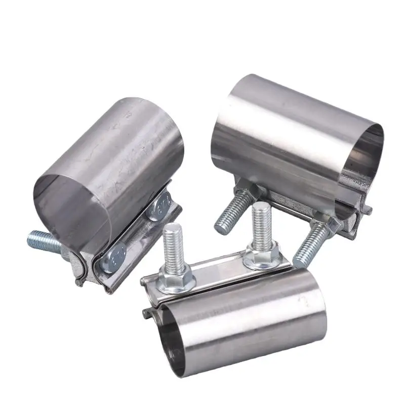 New 1Pc Strong Steel Pipe Clamp 40/45/50/53/55/57/60/63mm Stainless Steel Universal Exhaust Pipe Connection Hoop Car Accessories