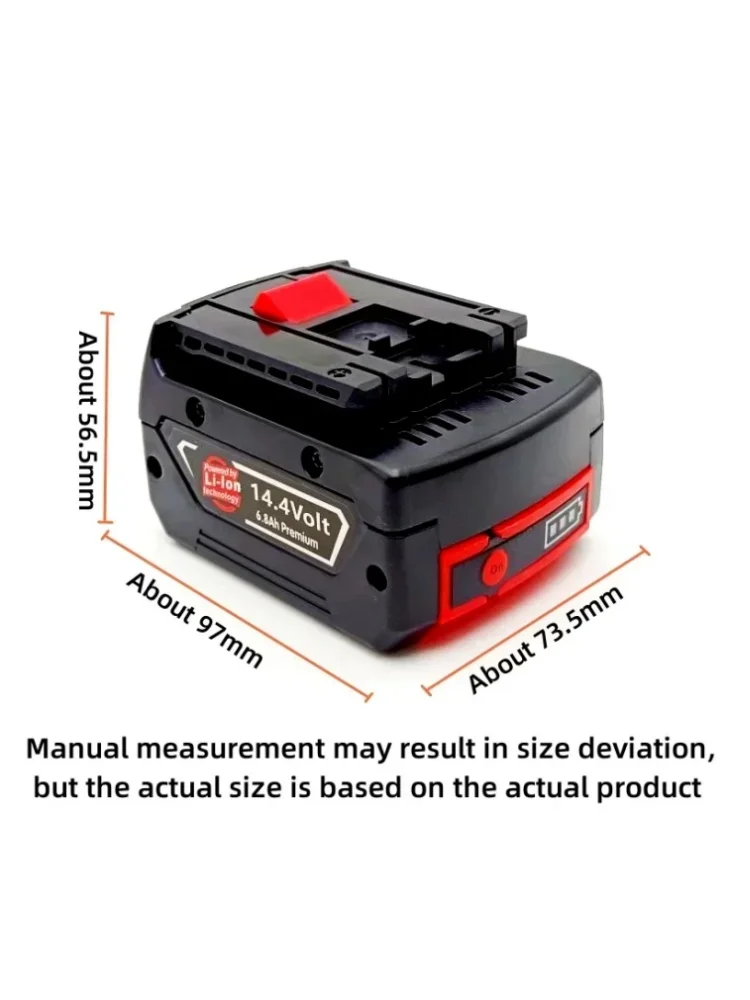 Originální dobíjecí baterie pro elektrické nářadí Bosch 14,4 V 6,0 Ah pro GBH GDR GSR DDS180 BAT614G (KC) Náhradní lithium-iontová baterie - náhled 6